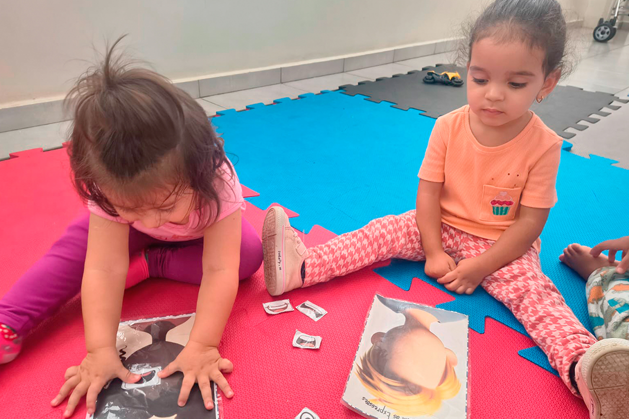 Atividade sobre partes do rosto estimulou o autoconhecimento da turma do maternal I A do Centro Educacional Benedicta Stefano Antunes de Oliveira